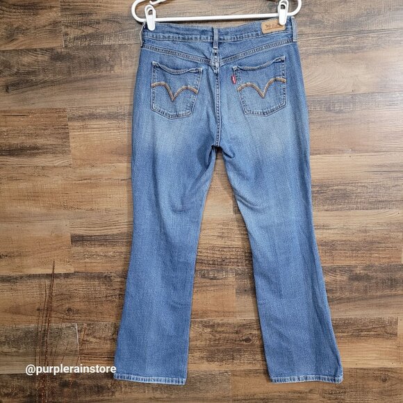 Levi's Jeans 4 S Bootcut 515 Mid Rise Medium Light Wash Stretch Denim Western - Picture 2 of 13